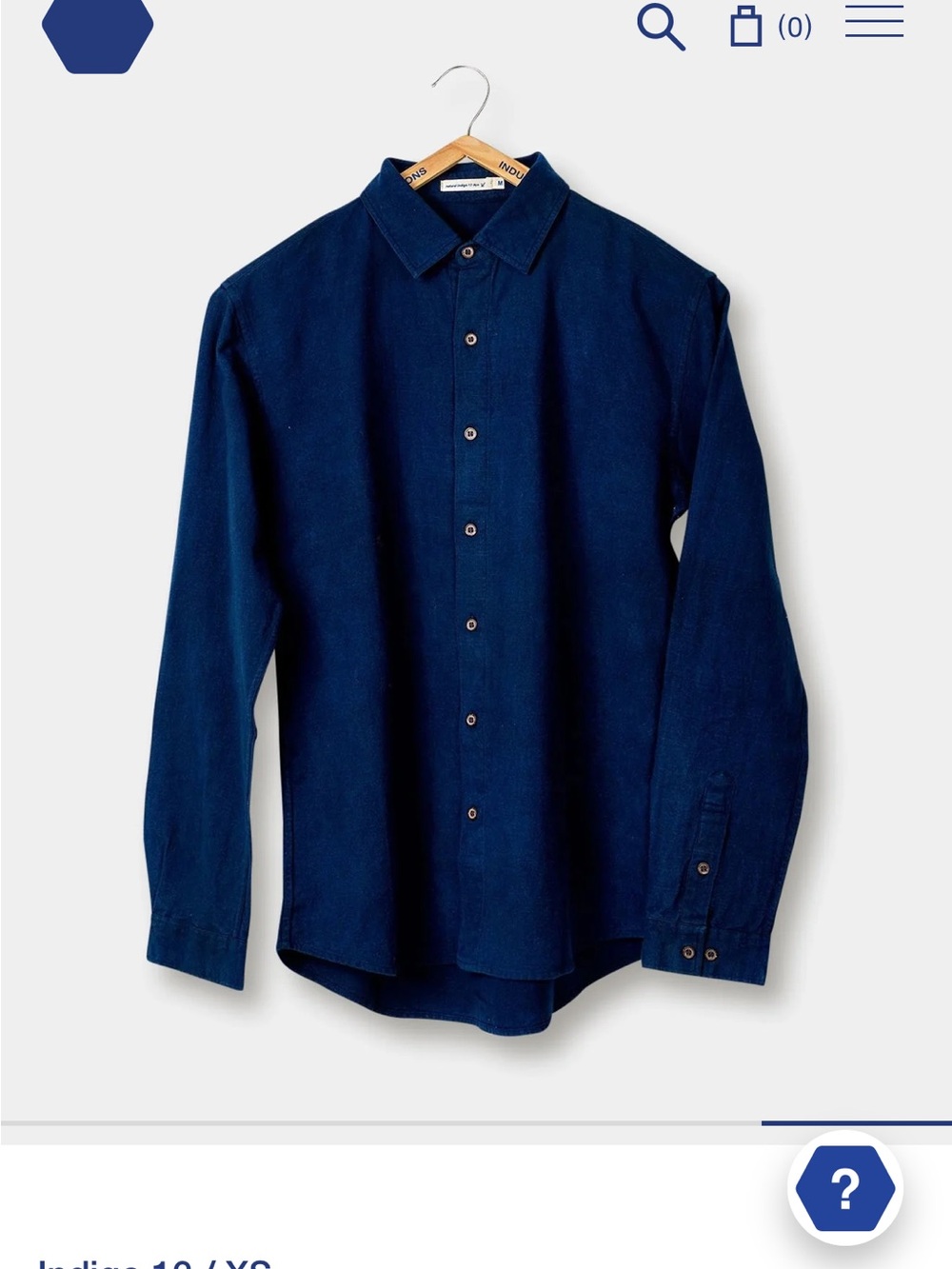Industry of All Nations Indigo Blue Button Down
